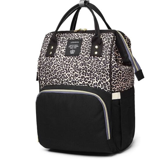 Leopard Baby Diaper Mom Travel Bag Backpack - Picture 3 of 10